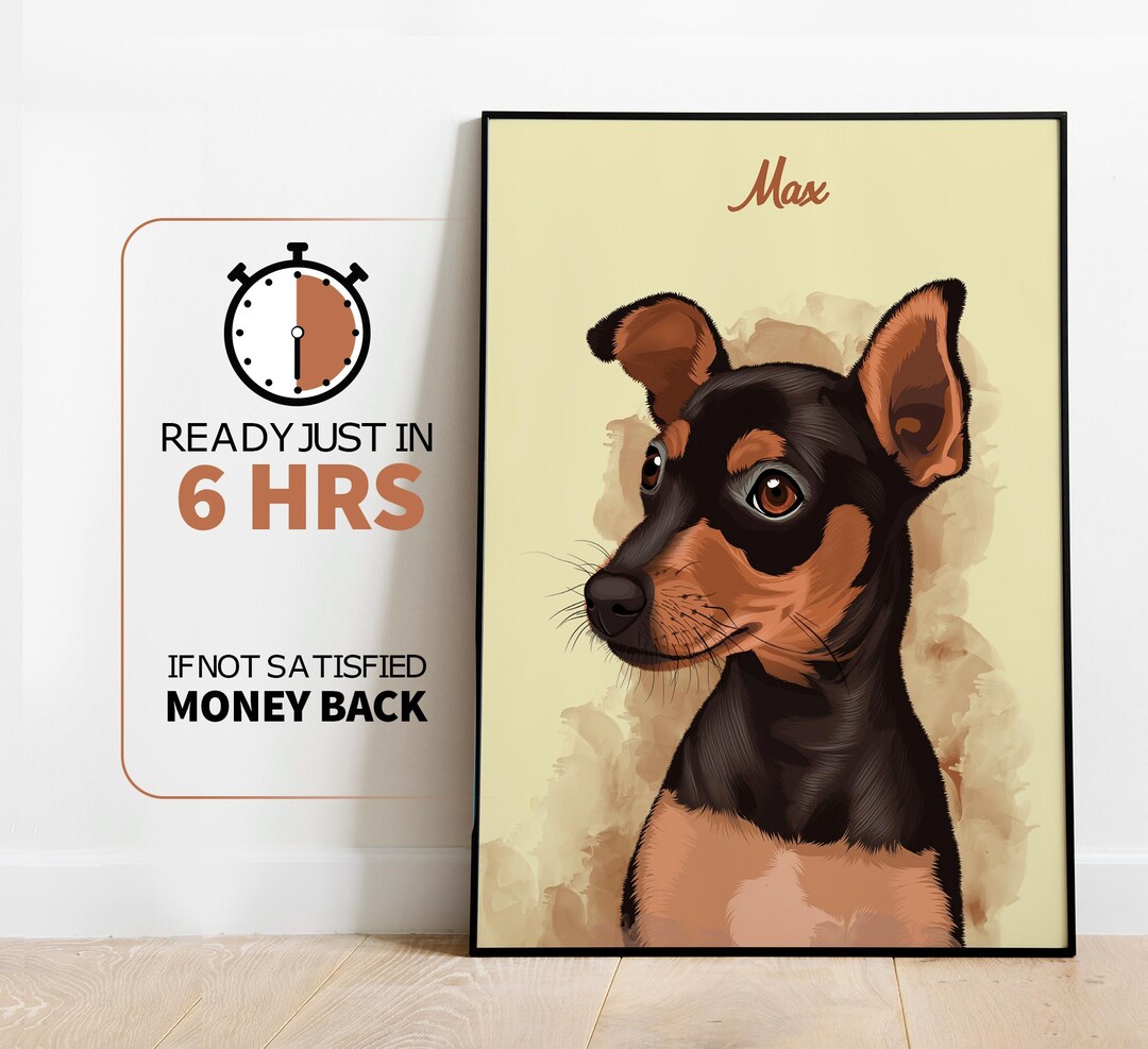 AMBdigitalgift modern vector custom pet portrait Etsy
