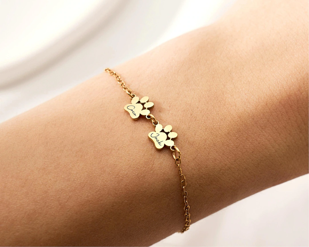 Personalized Paw Print Bracelet
