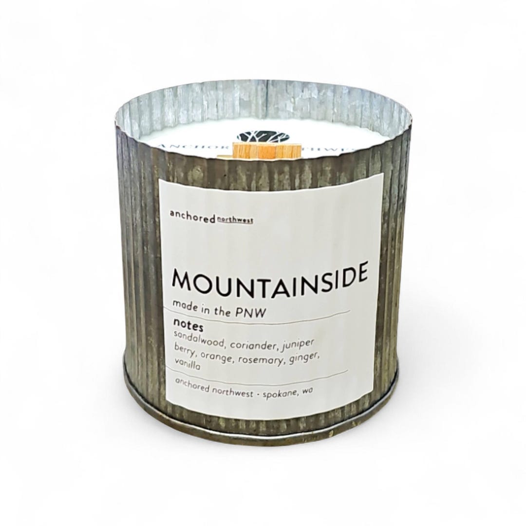 AnchoredNorthwest — Mountainside Wood Wick Cabin Candle — best for Best woodsy cabin scent