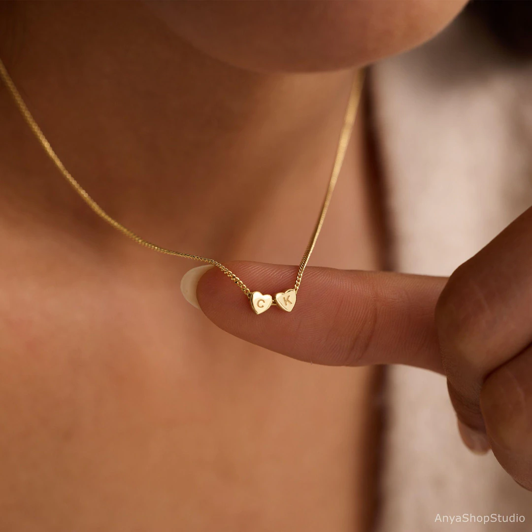 3D Heart Charm Necklace