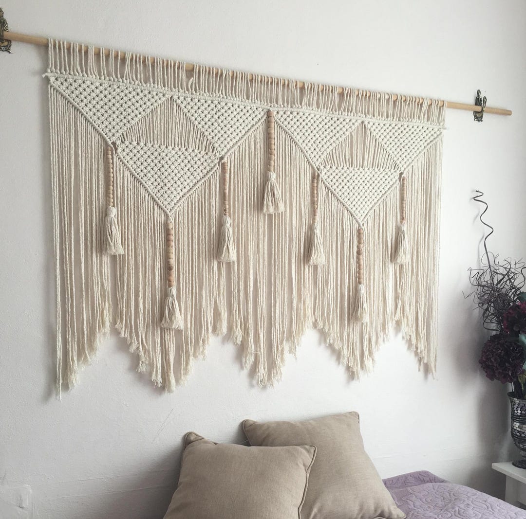 WallKnot — Macrame Headboard Wall Art Decoration — best for Best bedroom statement piece