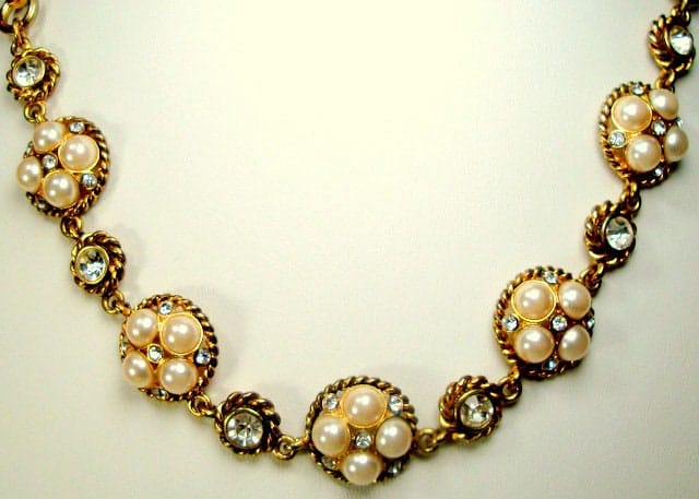 VintageStarrBeads — Disco-Era Rhinestone Choker — best for Disco-era glam