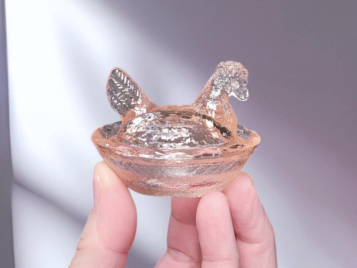 BJD73Treasures, Depression Glass Hen on Nest Dish, best for Best under $15