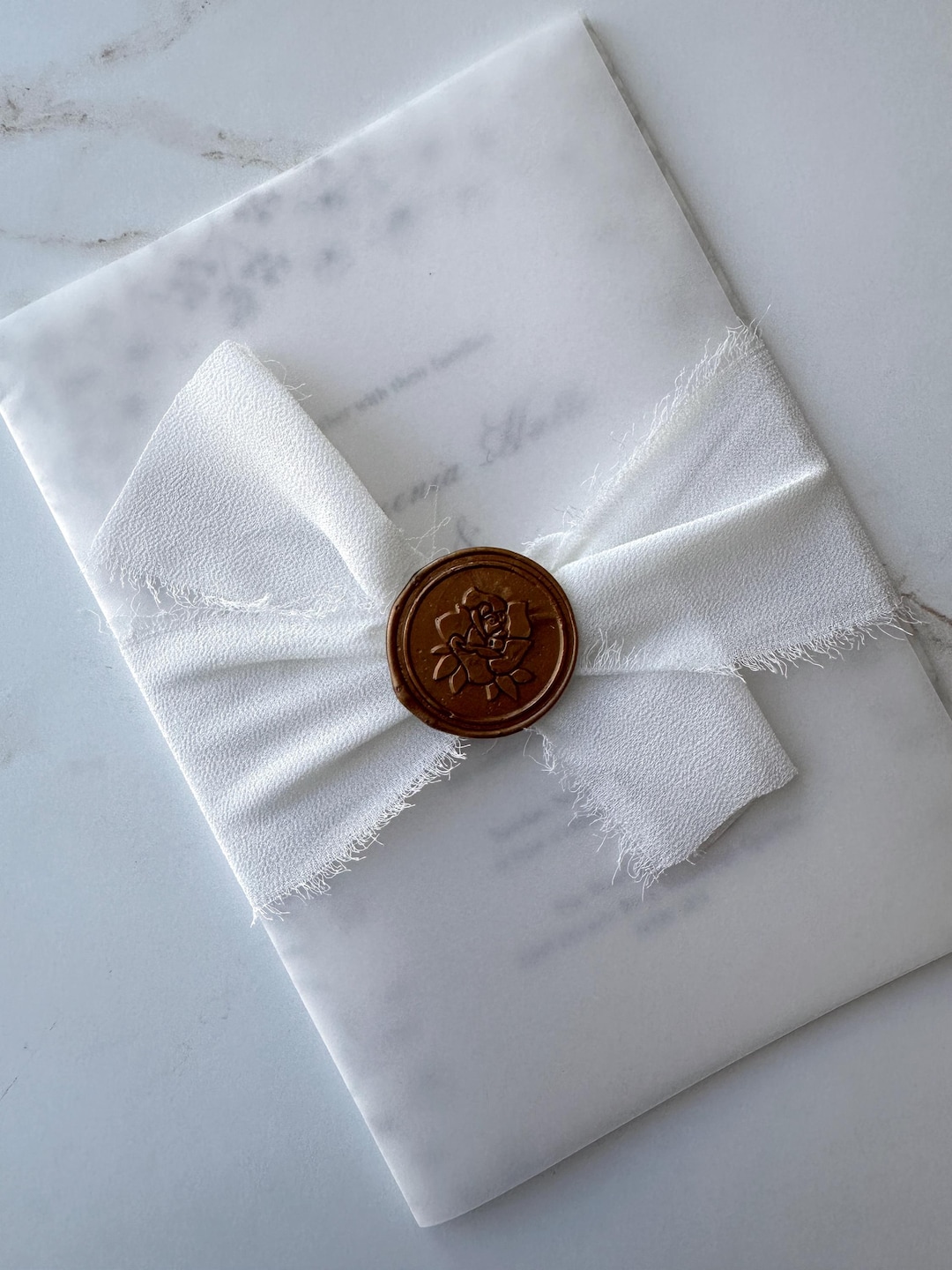 BlueberryInvites — Vellum and Wax Seal Wedding Invitation — best for Best printed vellum suite