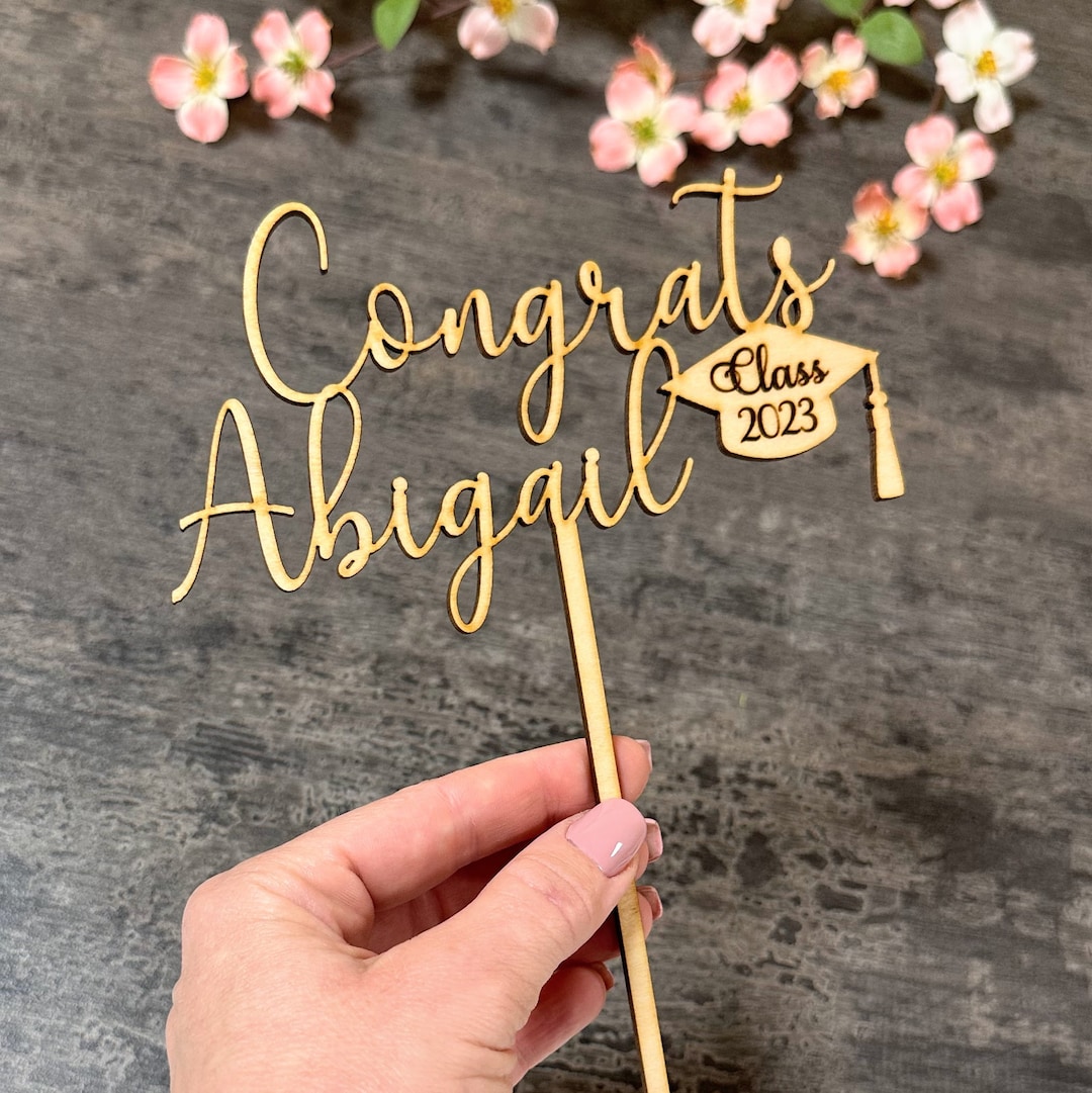 EngraveCelebration — Class of 2026 Graduation Cake Topper — best for Best party piece