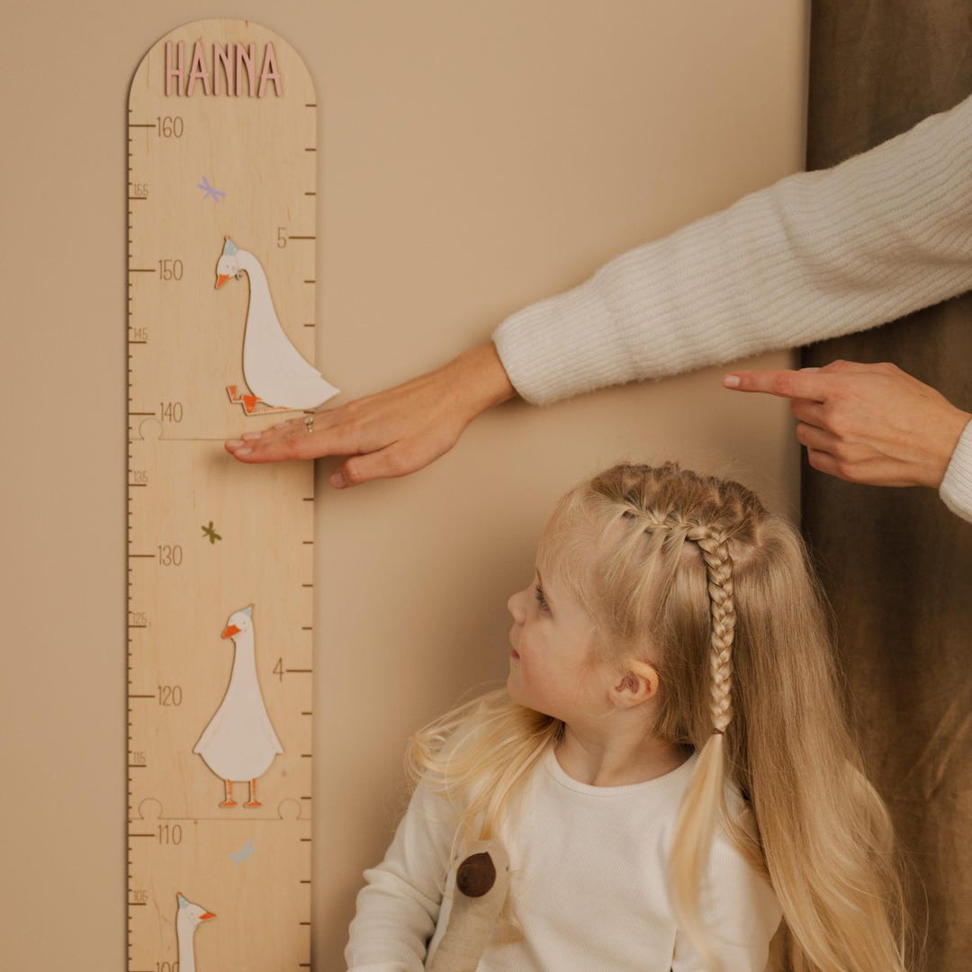 SmarticDreamers — Neutral Nursery Wooden Growth Chart — best for Best heirloom growth chart
