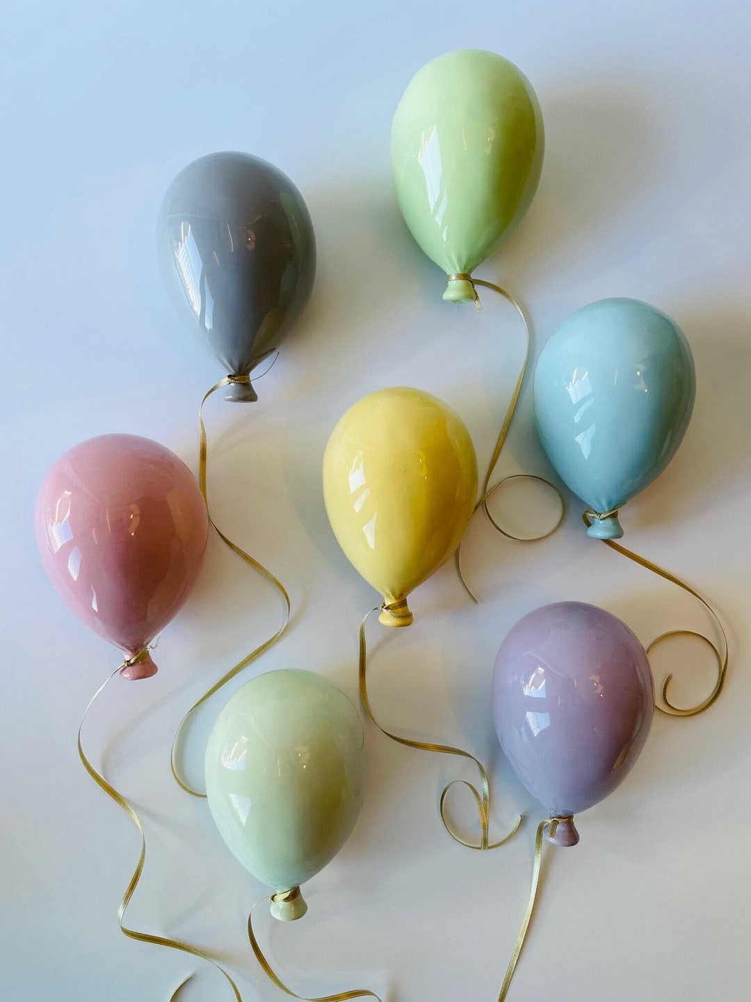 CatraiaArt — Handmade Pastel Ceramic Wall Balloon — best for Best handmade dimensional decor