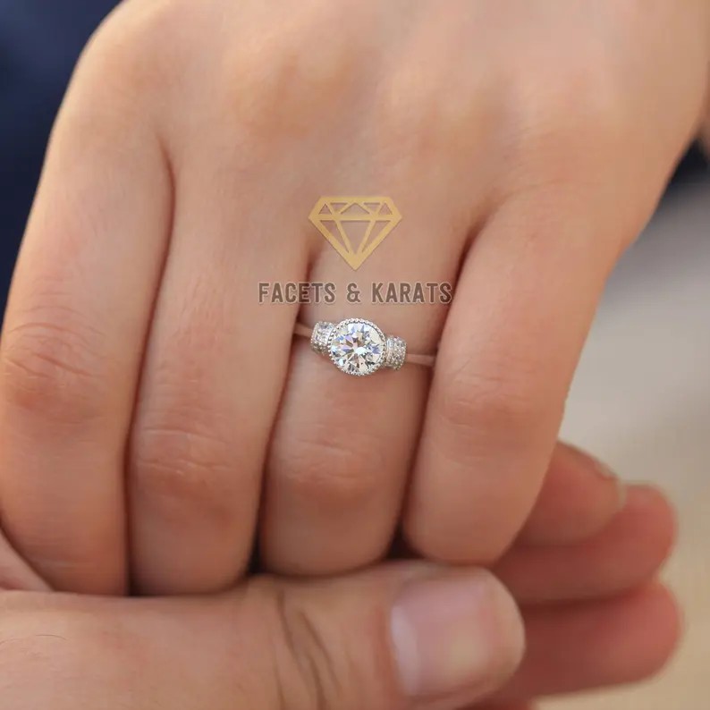 FacetsandKarats — Minimalist Bezel Solitaire Ring — best for Best bezel setting