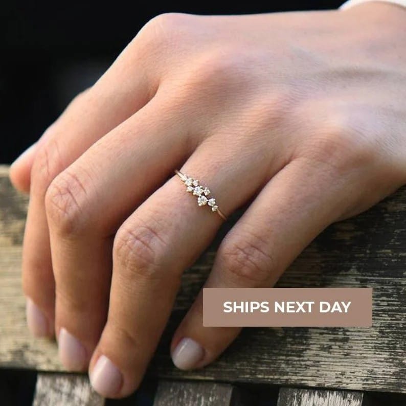 FerkosFineJewelry — Diamond Cluster Ring in 14K Gold — best for Best overall value