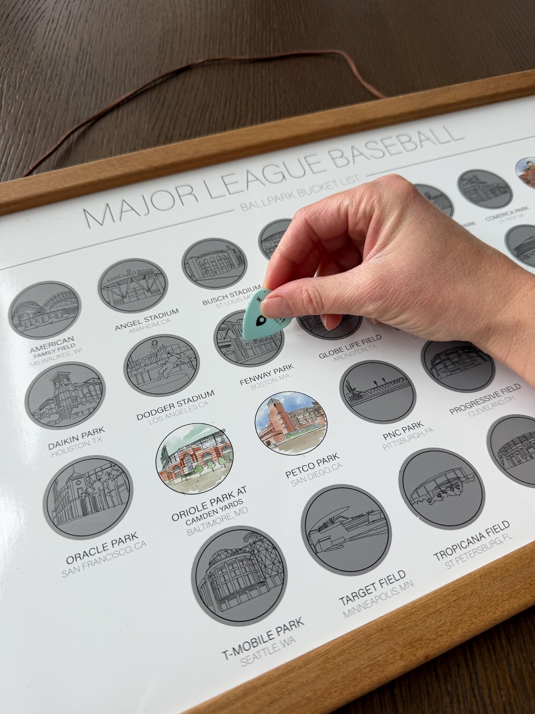 MLB Stadium Scratch-Off Poster