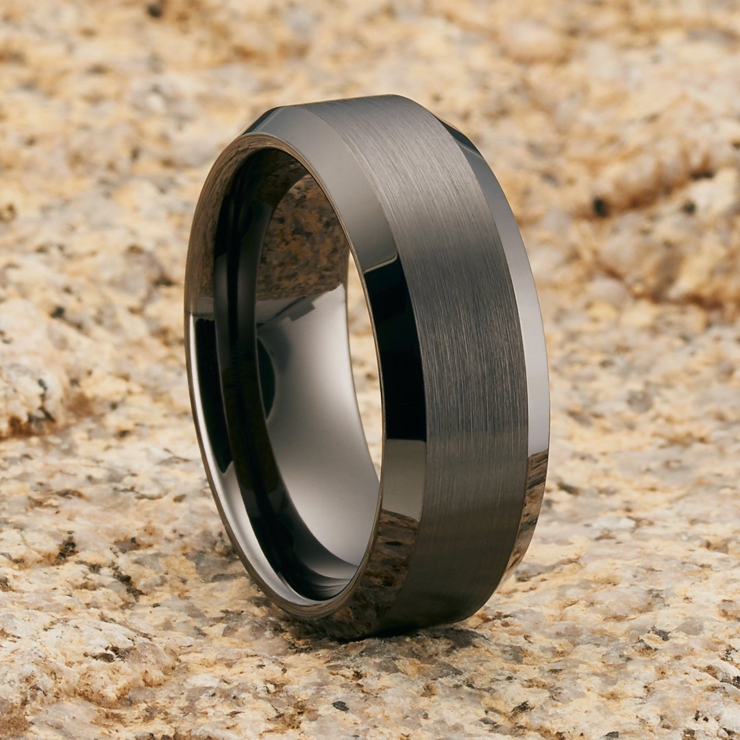 LazerBoyzDesigns — Gunmetal Tungsten Wedding Band — best for Best modern finish