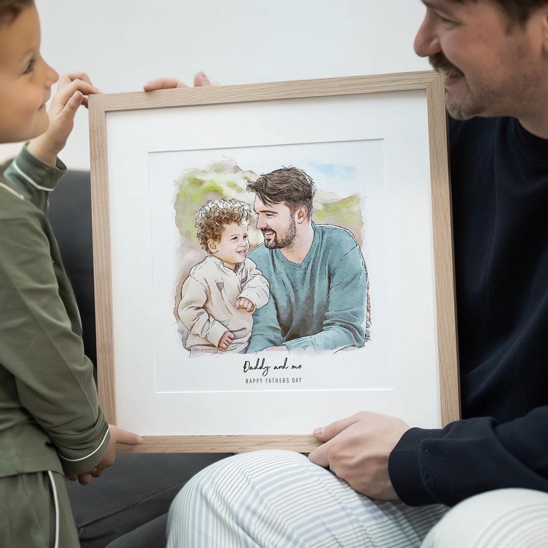 Personalized Watercolor Family Portrait