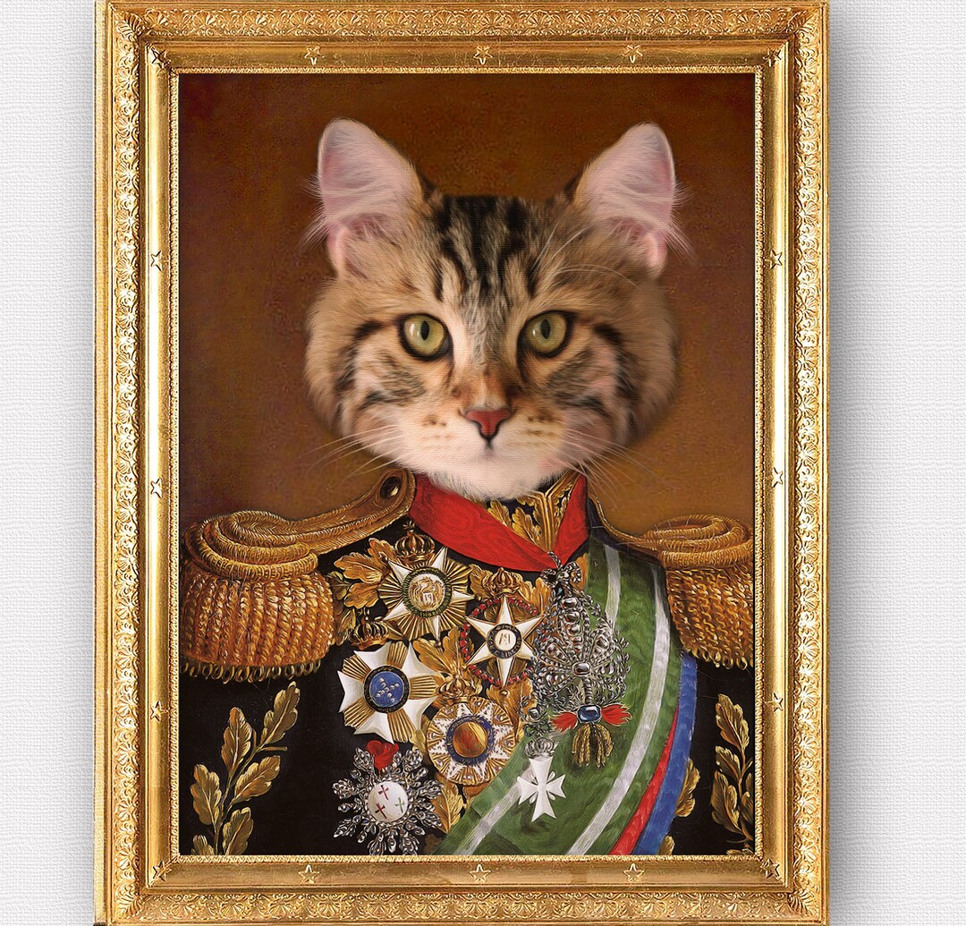 MichaPortraits novelty regal costume pet portrait Etsy