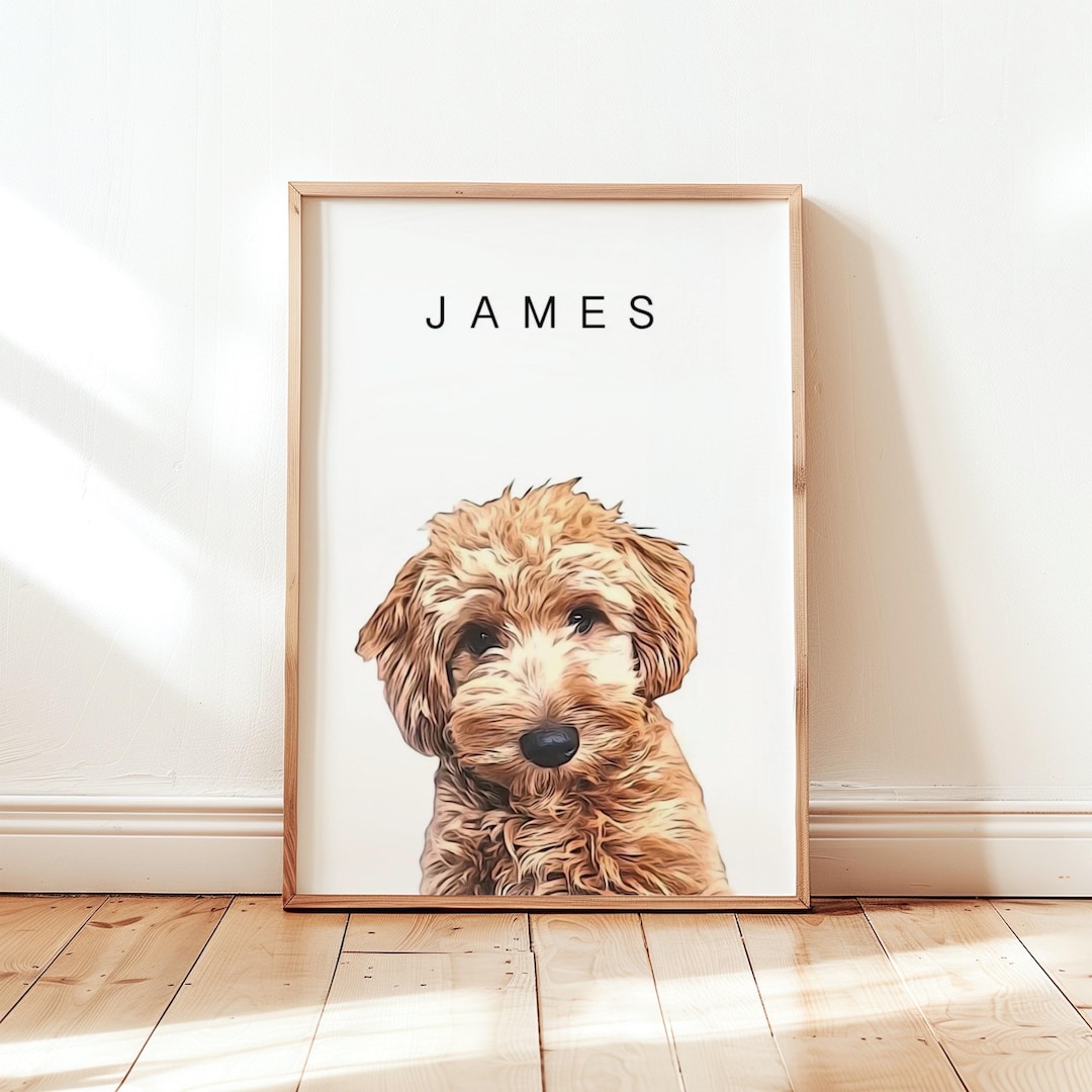 NINETY4studio memorial digital pet portrait Etsy