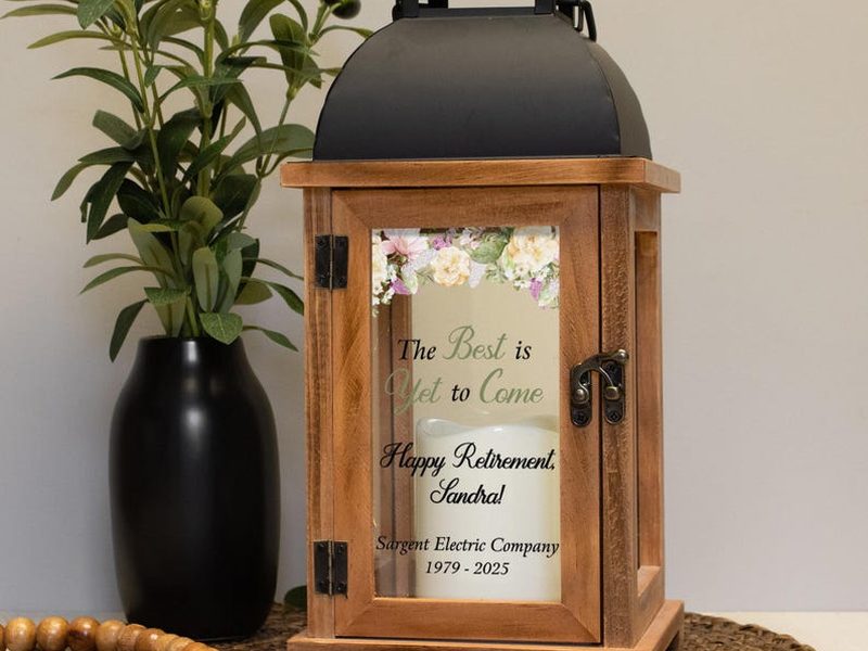 Personalized retirement gift set with custom message for coworkers from 28Collective on Etsy