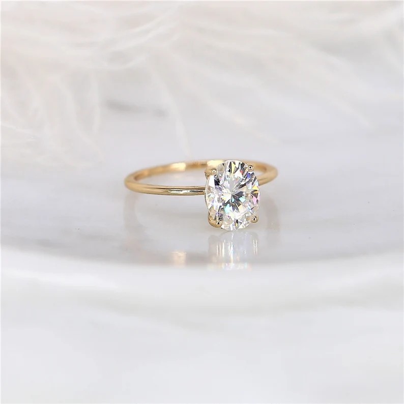 RosadosBox — 2ct Layla Oval Moissanite Solitaire — best for Best ethical splurge