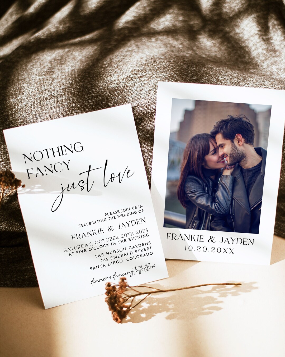 RubilynnDesign — Minimalist Photo Wedding Invitation Template — best for Best with photo