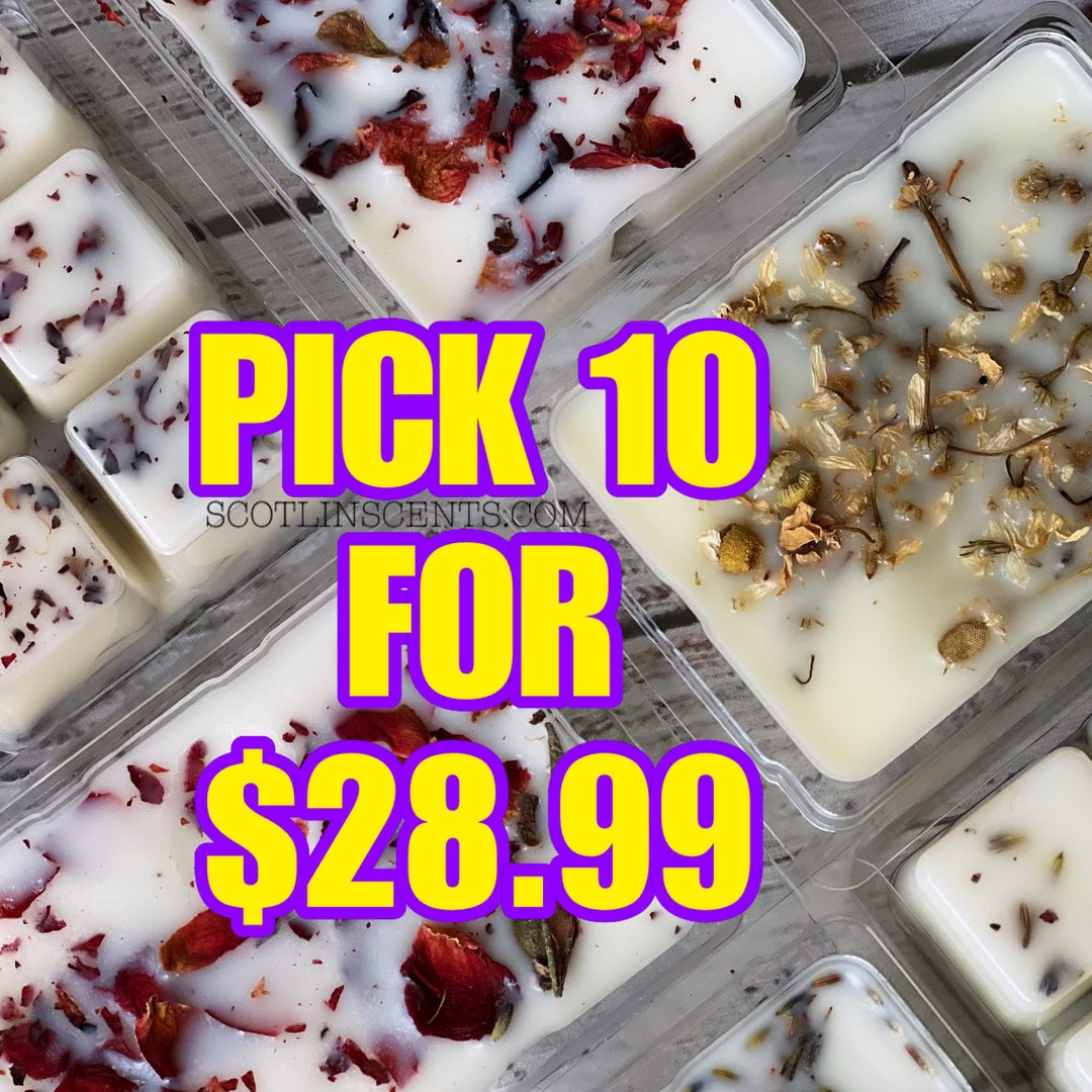 ScotlinScents — Strong Scented Wax Melts (Pick 10) — best for Best for scent samplers