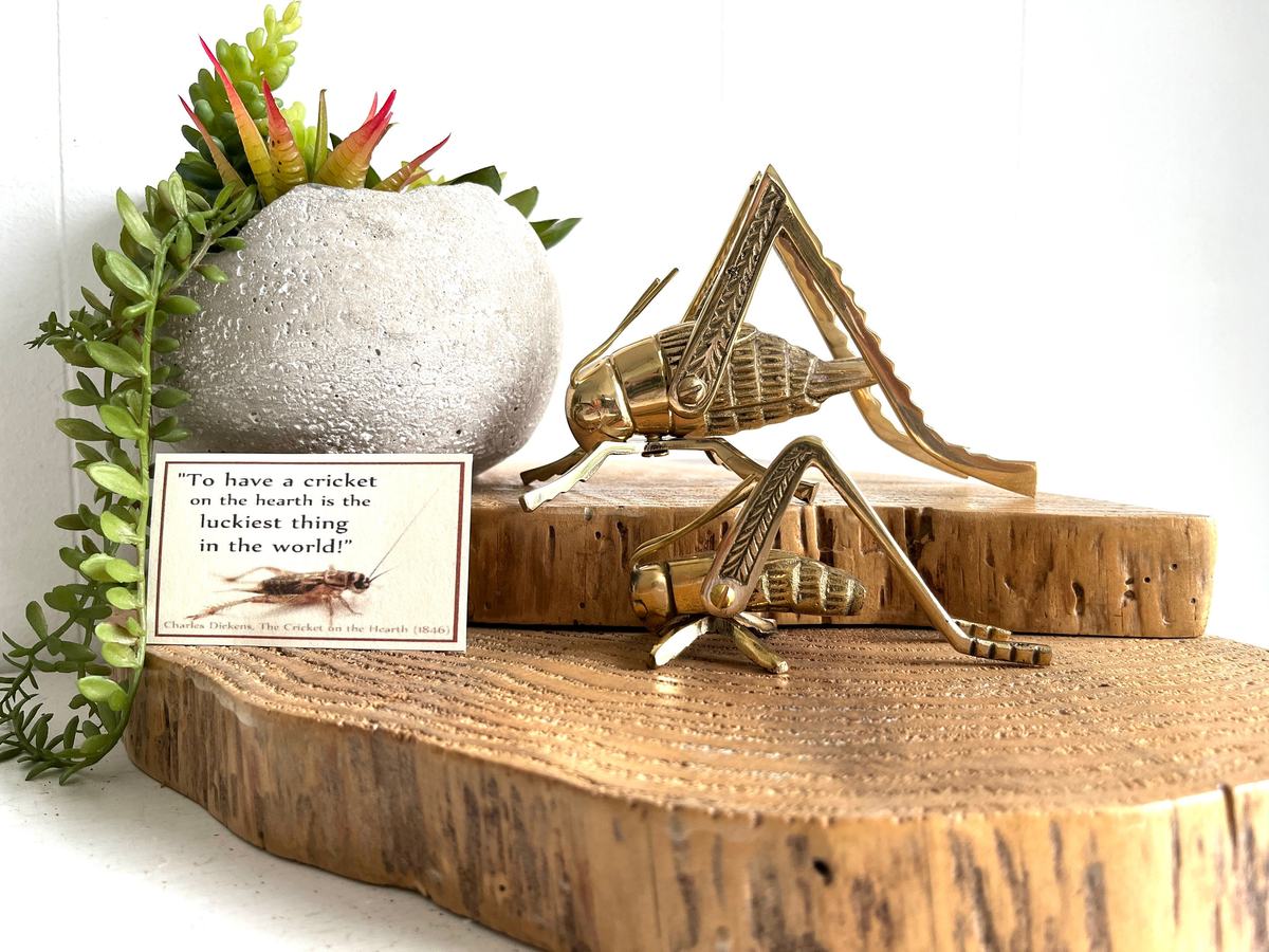 TheBrassKitten, Brass Cricket Hearth Ornament, best for Best doorstop-adjacent object